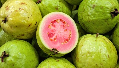 Close-up of a guava