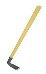 Metal garden hoe. vector illustration