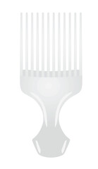 White comb set. vector illustration