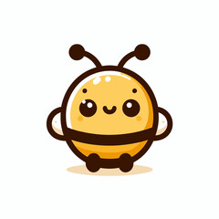 Obraz premium Cute Cartoon Bee Character in Kawaii Style