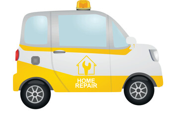 Home repair car. vector illustration