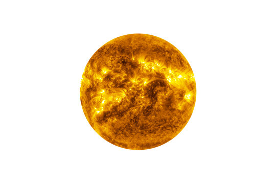 Sun star on transparent background, cut out. This image elements furnished by NASA.