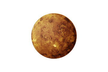 Planet Venus on transparent background, cut out. This image elements furnished by NASA.