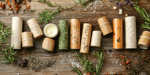 Eco-friendly deodorant tubes with natural ingredients