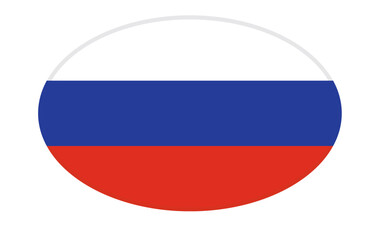 Fototapeta premium Russia flag ellipse shaped. vector