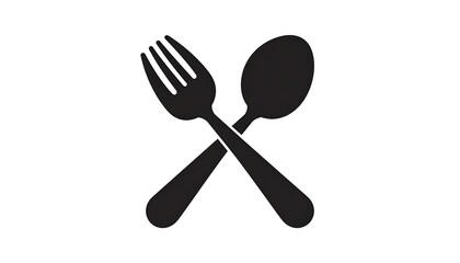 Crossed Fork Spoon Icon.