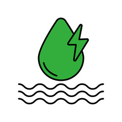 Icon a hydro power, isolated against a clean background.