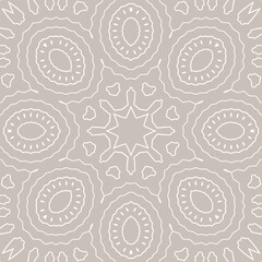 Mandala background. Ethnicity ornament. Ethnic style. Elements for invitation card. Oriental lace circular pattern, texture, tiled. Arabic, Islamic, moroccan, asian, indian native african motifs.