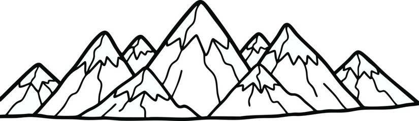 Fototapeta premium Abstract Nature Landscape Sketch Graphic