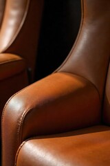 Close-up of luxurious, supple leather interior details Rich textures and warm tones showcase high-end craftsmanship and sophisticated design for a home environment , beige, upholstery