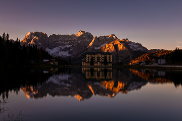 sunrise over the lake