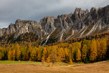 The view of Dolomites, Italy.