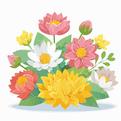 仏花アレンジセットの背景透過ベクター素材