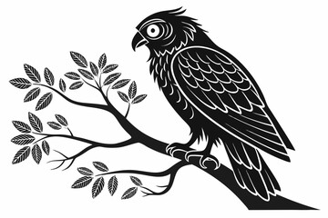 owl silhoette black vector