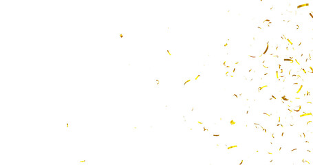 Colorful Confetti against a White Background Tranparent BG Confeti. Confetti partical isolated...