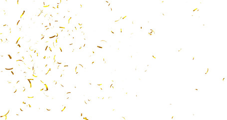 Colorful Confetti against a White Background Tranparent BG Confeti. Confetti partical isolated background. 3d Rendering Transparent Confetti.