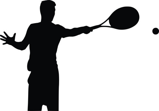 Tennis Serve Silhouette - Poised Athletic Control