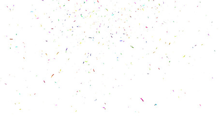 Colorful Confetti against a White Background Tranparent BG Confeti. Confetti partical isolated background. 3d Rendering Transparent Confetti.