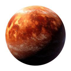 Fototapeta premium Exploring the mysteries of mars planetary insights outer space cosmic view isolated on transparent background