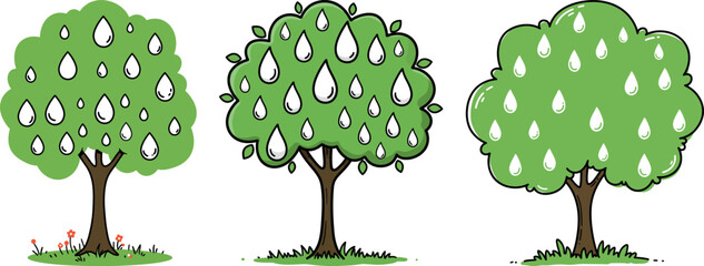World Breastfeeding Week Tree Clipart Vector Art