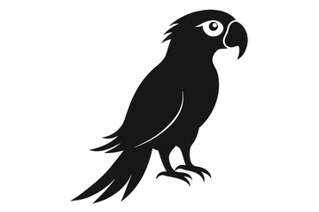 parrot sihouette black vector