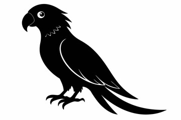 parrot sihouette black vector