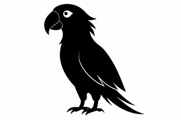 parrot sihouette black vector