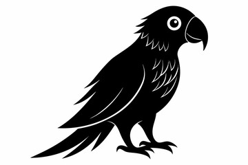 parrot sihouette black vector
