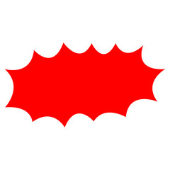 red glossy speech bubble