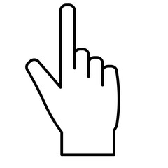 Click Hand Icon with Editable Stroke and Pixel Perfect