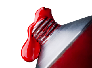 rote Farbe in einer Tube