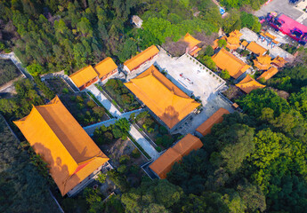Aerial view of Nansha Tianhou Temple in Guangzhou, China