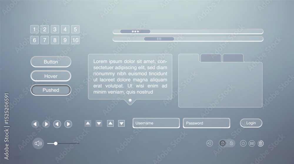 Poster user interface elements for mobile app. ui icons set. vector. simple modern design. for mobile, web,