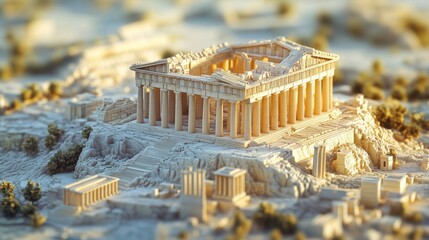 Awe inspiring Acropolis at sunrise ancient Greek architecture majestic historical landmark