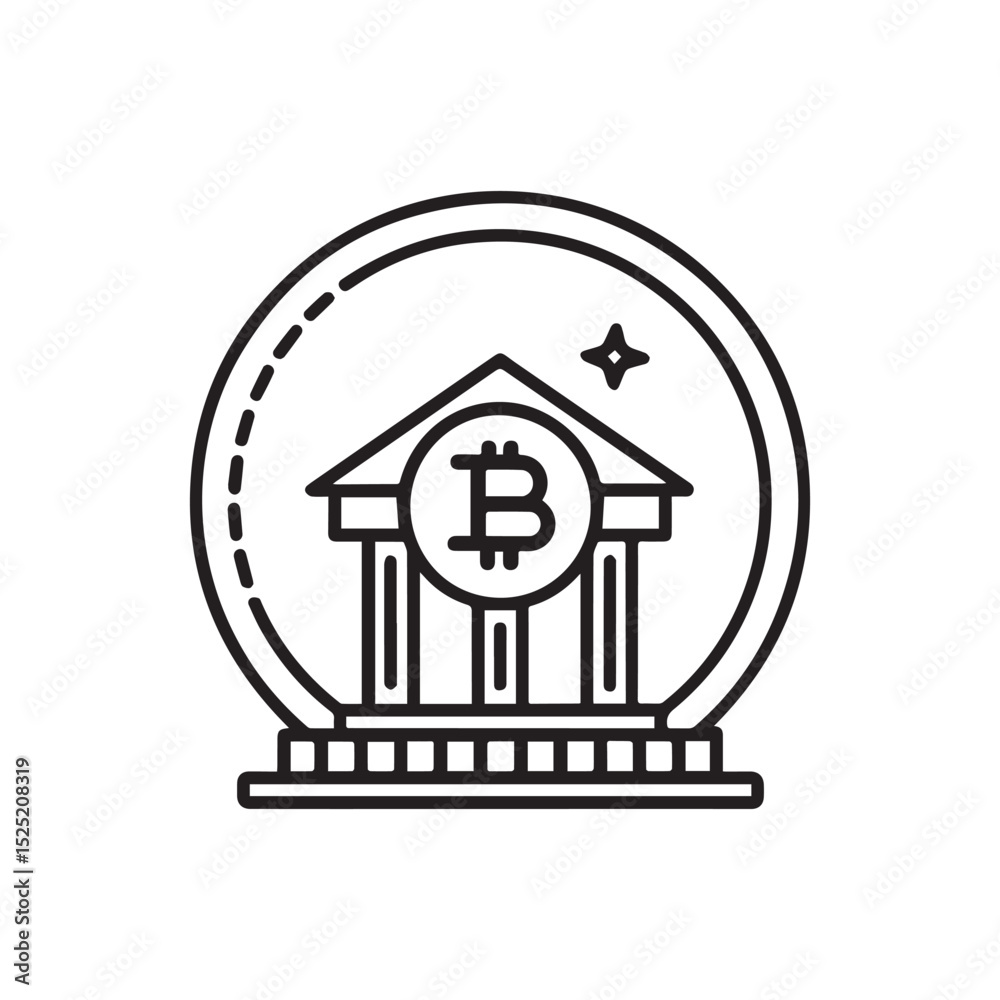 Poster digital money lineal color icon. simple vector icon design in lineal color style. editable vector fo