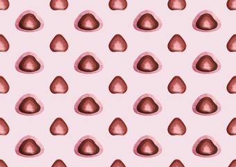 Delicious pink mochi ice cream vector pattern illustration. Perfect for wallpapers, assets, etc.