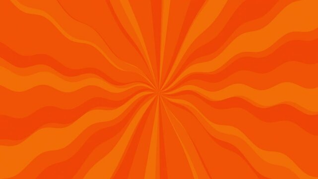 4k yellow orange hot groovy hippie retro sunny animated background. Summer doodle sunshine shapes in childish style. Seamless loop sunny summer poster banner. Vintage wavy sun rays sunburst animation