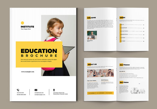 Education Brochure Template Design Layout