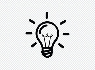 A classic light bulb icon symbolizing ideas, innovation, and creativity