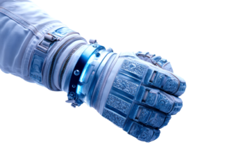 Futuristic glove technology space setting product conceptual isolated on transparent background