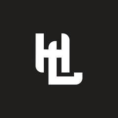 Obraz premium Letter HL or LH logo design art icon.