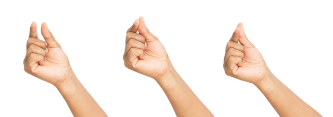 Man snapping his fingers on isolated background.