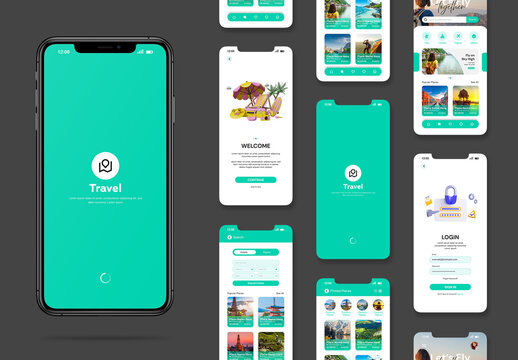 Travel Mobile App UI UX Design Layout