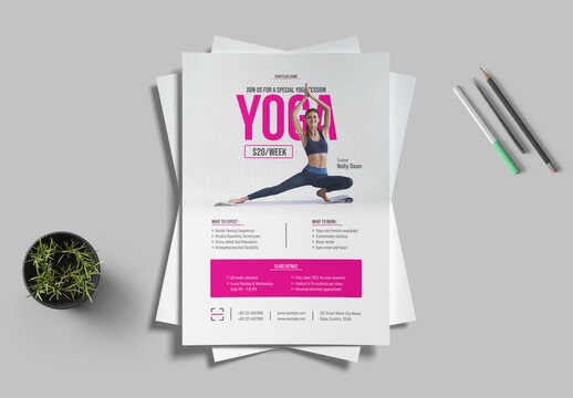 Yoga Class Flyer Template Layout