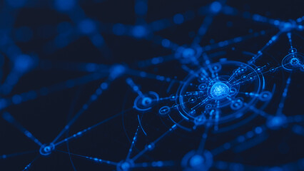 Big data technology data science analysis artificial intelligence generative ai deep learning machine learning algorithm neural flow network analytics innovation abstract futuristic. 3d rendering.