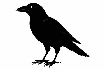 crow sihouette black vector