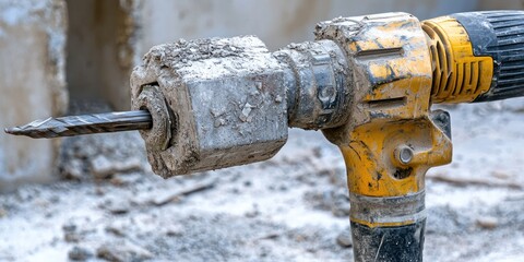 Rotary hammer with a chisel attachment