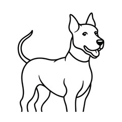 vector illustration of a dog