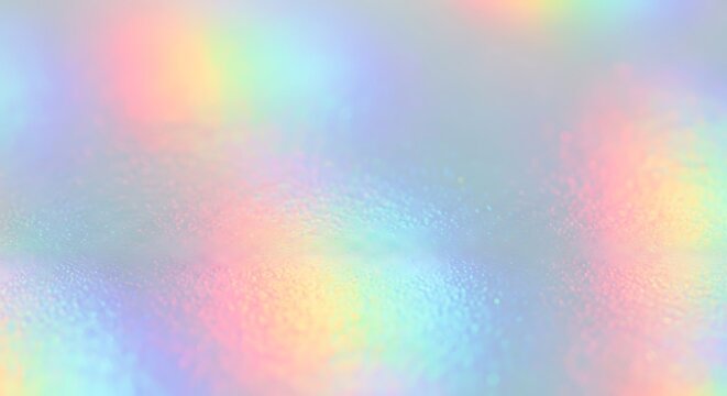 Vibrant seamless iridescent holographic texture with rainbow shimmer and soft lighting, perfect for futuristic backgrounds