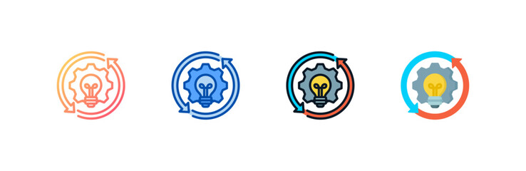 Operation icon set multiple style collection